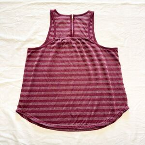 AMERICAN EAGLE Tank Top Women’s Large Burgundy Racerback Metallic Silver 2000s